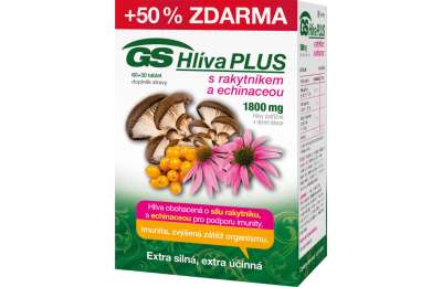 GS Hlíva Plus  - гриб вешенка с облепихой и эхинацеей, 90 таблеток